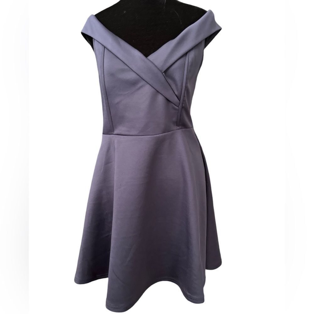 SHOWPO Mini Dress Size 10 Never Let Go Fit & Flare Navy Scuba Fit & Flare Sexy
